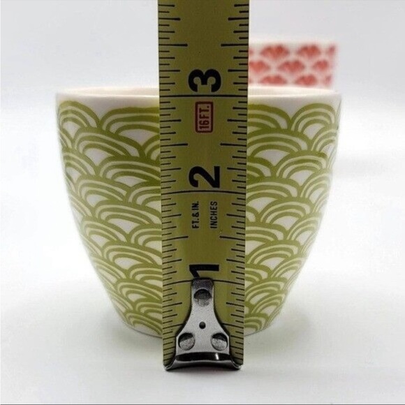 Starbucks set of 3 nesting cups mugs green red blue 8oz each 2009 New Bone China - Picture 6 of 11